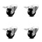Service Caster 3.5 Inch Phenolic Wheel Swivel Bolt Hole Caster Set with Total Lock Brake SCC SCC-BHTTL20S3514-PHR-4 - alternate 1